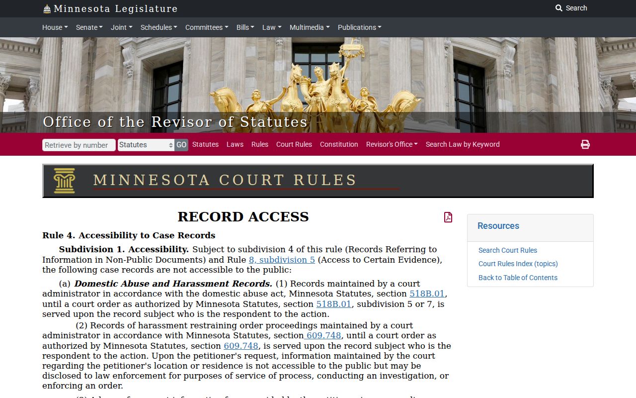 Kandiyohi criminal docket protected court record access rule