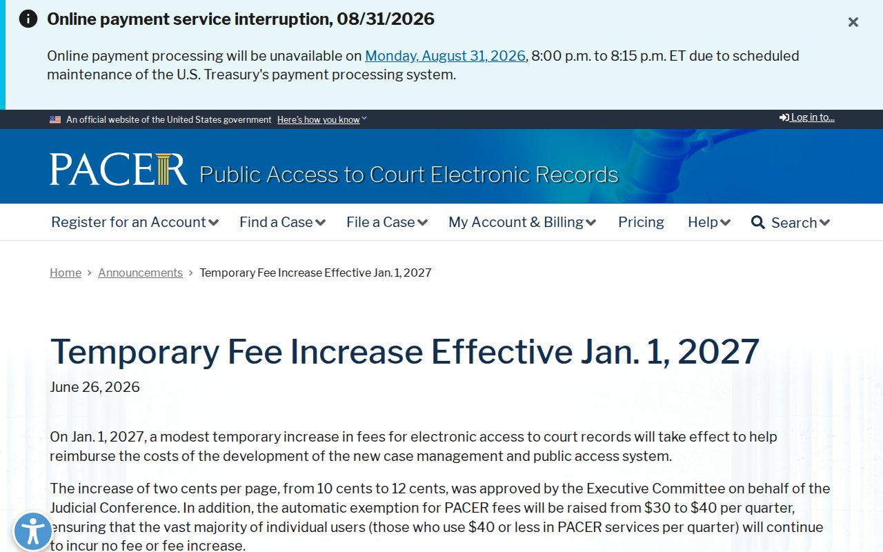 Raymond court docket distinction from federal PACER notice