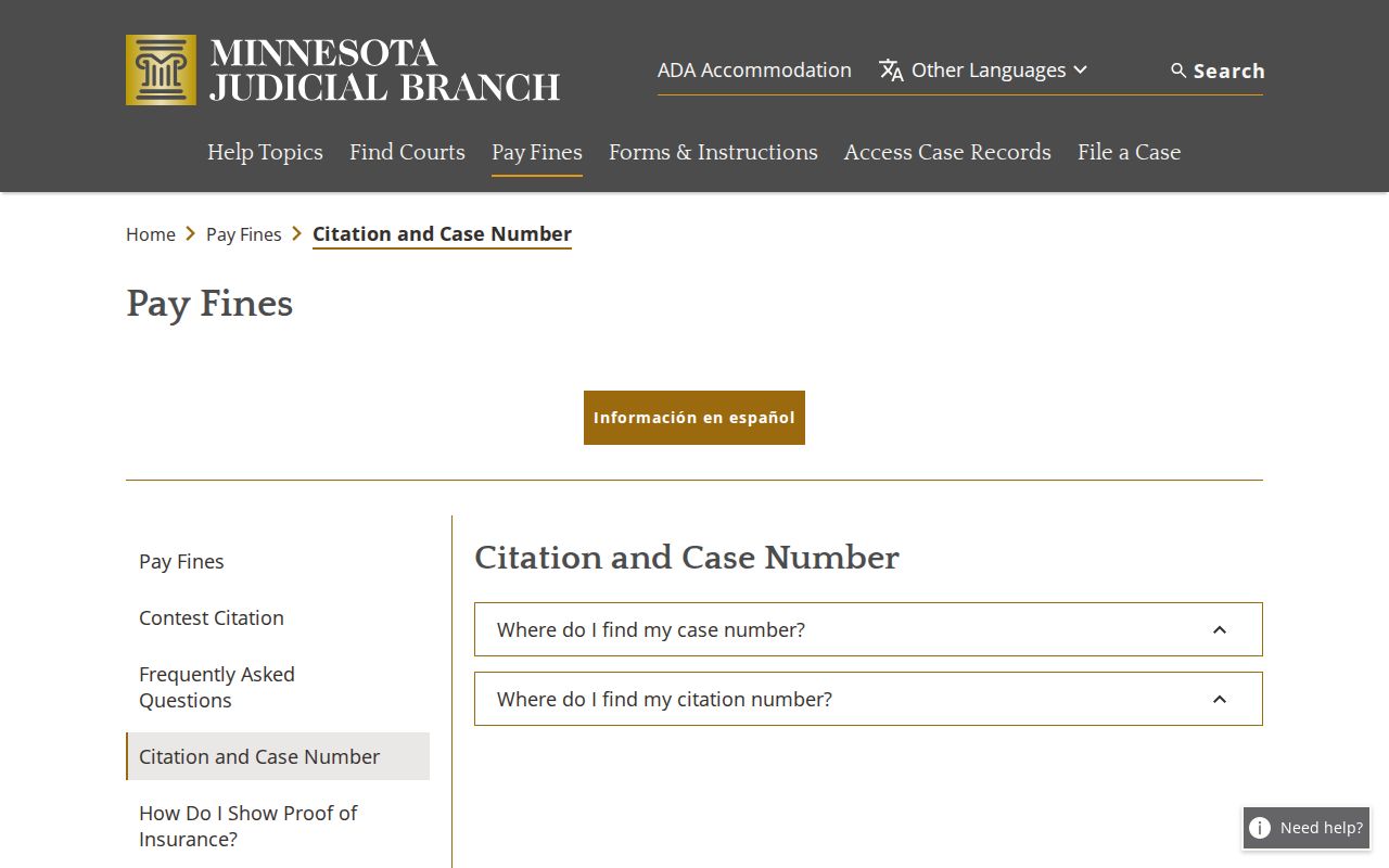Kandiyohi County traffic court records citation and case number guide